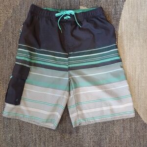 Tru Cal Boardshorts, Men's Size 2XL, Blue/White/Grey/Teal/Black 🌴🌊